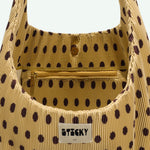 Plisovaná taška THE STICKY SIS CLUB Dots Hay + Chocolate | Lavly.cz