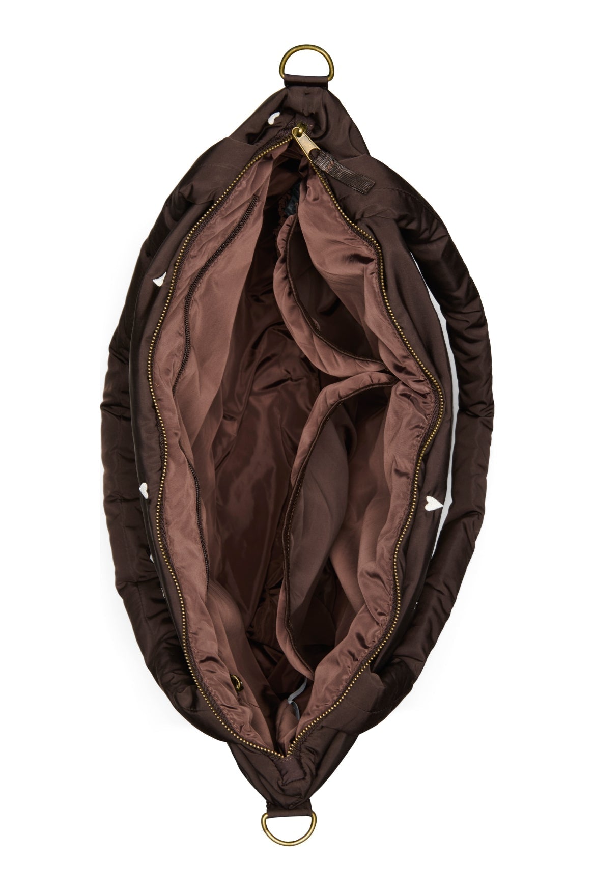 Přebalovací taška STUDIO NOOS Brown Hearts Puffy | Lavly.cz