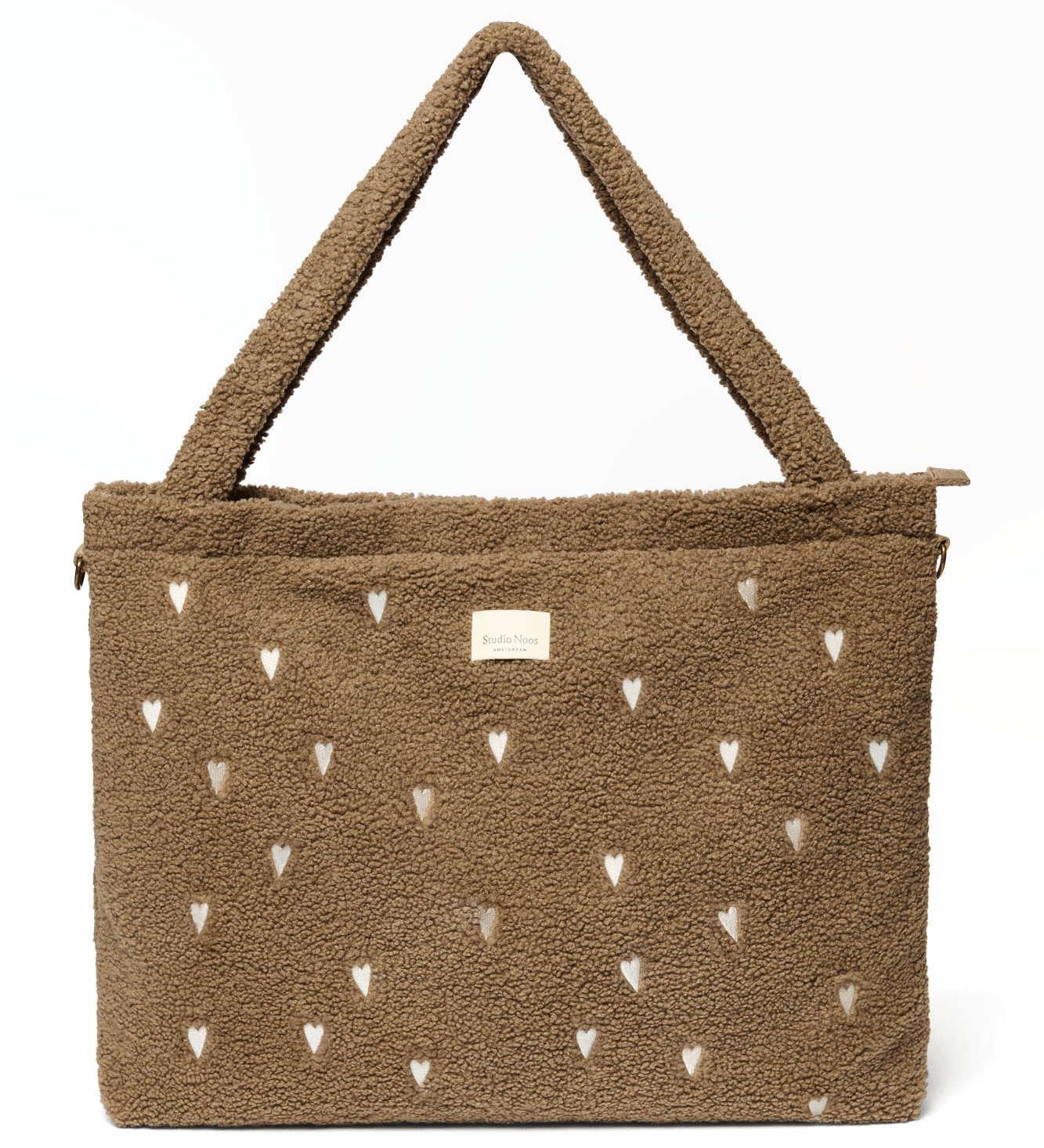 Přebalovací taška STUDIO NOOS Brown Teddy Hearts | Stylové doplňky pro děti a ženy | Lavly.cz