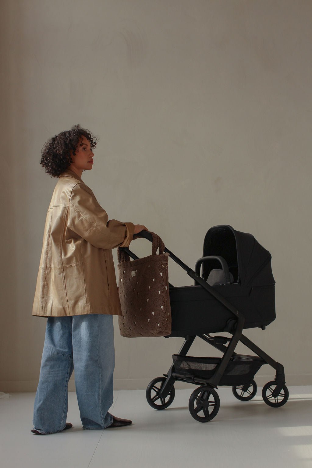 Přebalovací taška STUDIO NOOS Brown Teddy Hearts | Stylové doplňky pro děti a ženy | Lavly.cz