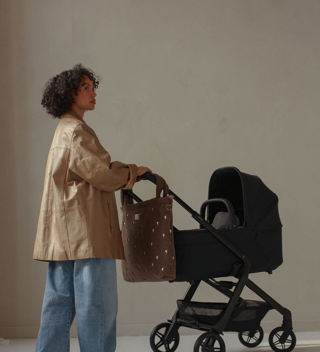 Přebalovací taška STUDIO NOOS Brown Teddy Hearts | Stylové doplňky pro děti a ženy | Lavly.cz