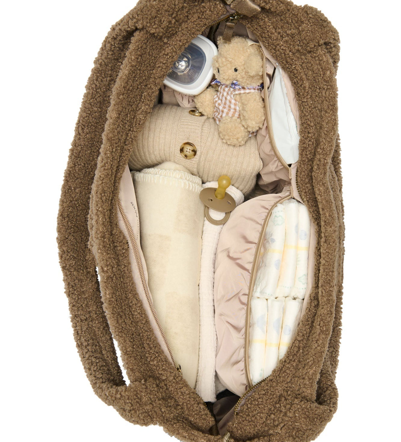 Přebalovací taška STUDIO NOOS Brown Teddy Hearts | Stylové doplňky pro děti a ženy | Lavly.cz