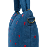 Přebalovací taška STUDIO NOOS Dark Blue Red Hearts Denim | Lavly.cz