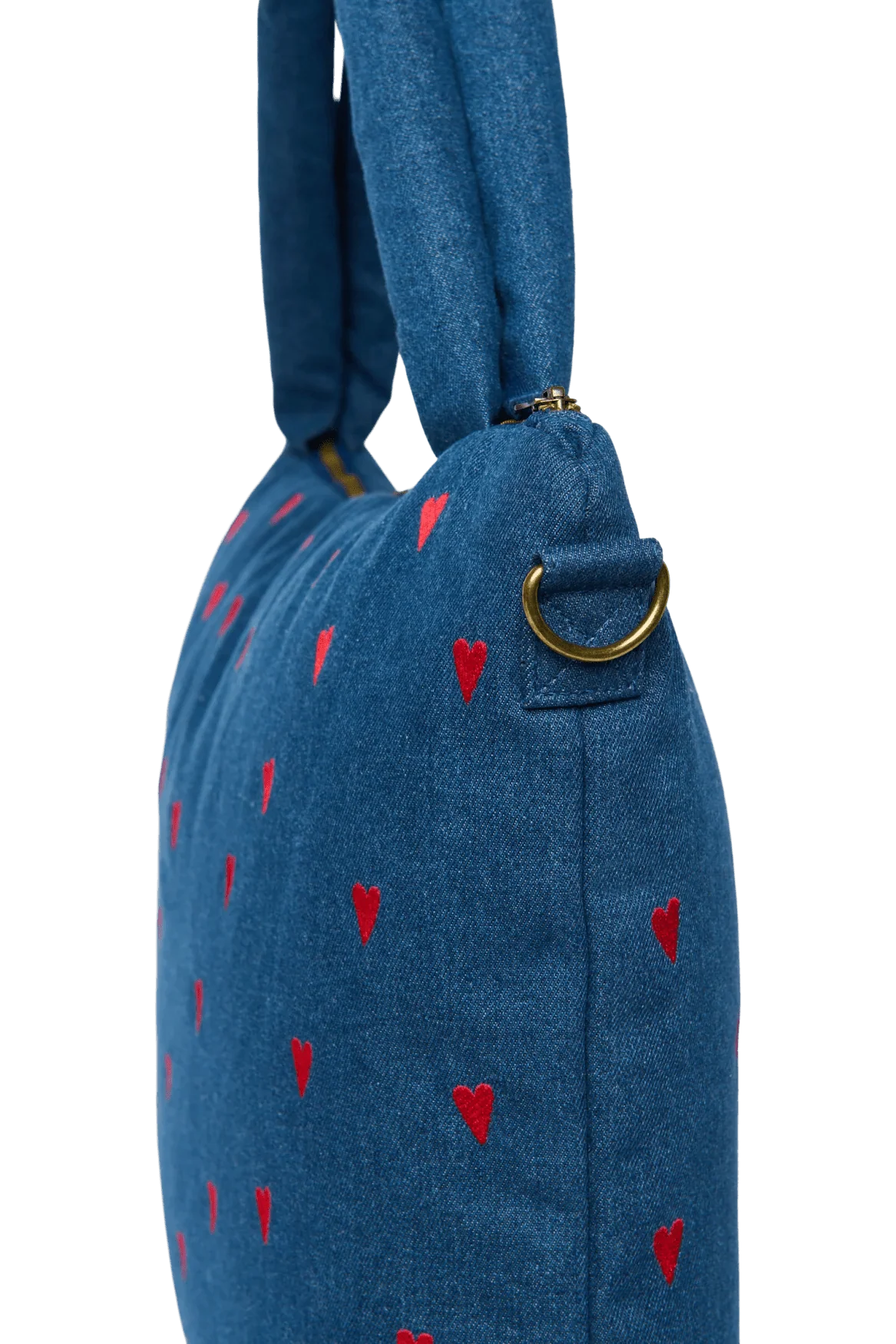 Přebalovací taška STUDIO NOOS Dark Blue Red Hearts Denim | Lavly.cz