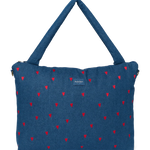 Přebalovací taška STUDIO NOOS Dark Blue Red Hearts Denim | Lavly.cz