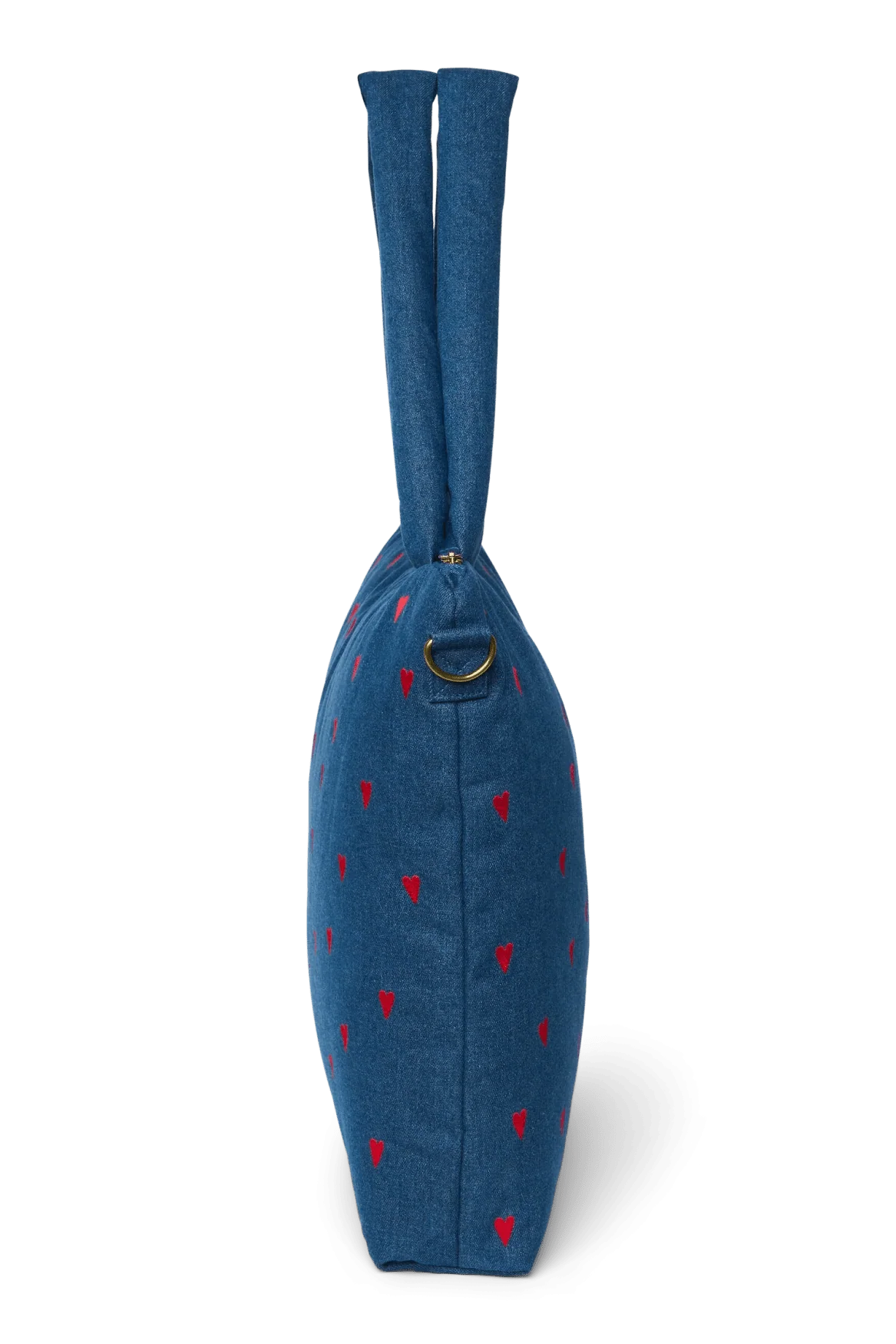 Přebalovací taška STUDIO NOOS Dark Blue Red Hearts Denim | Lavly.cz
