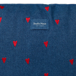 Přebalovací taška STUDIO NOOS Dark Blue Red Hearts Denim | Lavly.cz