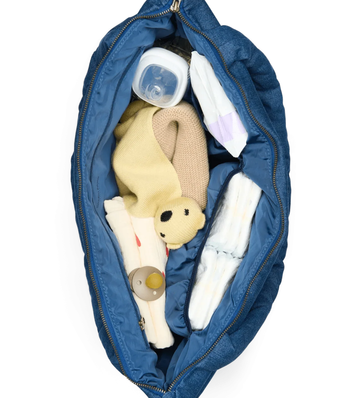 Přebalovací taška STUDIO NOOS Dark Blue White Hearts Denim | Lavly.cz