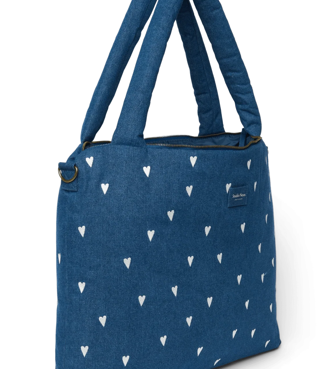 Přebalovací taška STUDIO NOOS Dark Blue White Hearts Denim | Lavly.cz