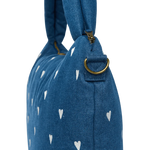 Přebalovací taška STUDIO NOOS Dark Blue White Hearts Denim | Lavly.cz