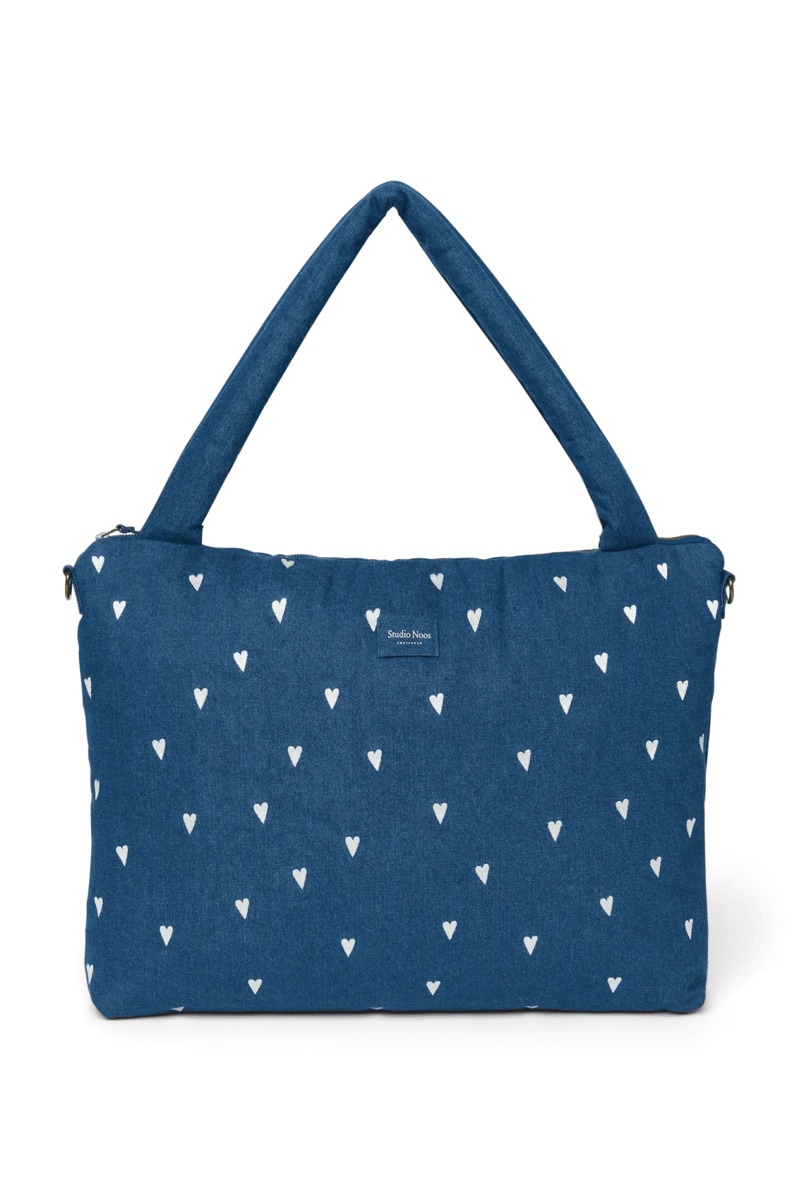 Přebalovací taška STUDIO NOOS Dark Blue White Hearts Denim | Lavly.cz