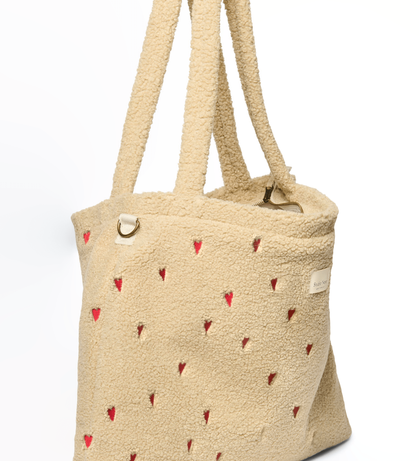 Přebalovací taška STUDIO NOOS Ecru Teddy Hearts | Stylové doplňky pro děti a ženy | Lavly.cz
