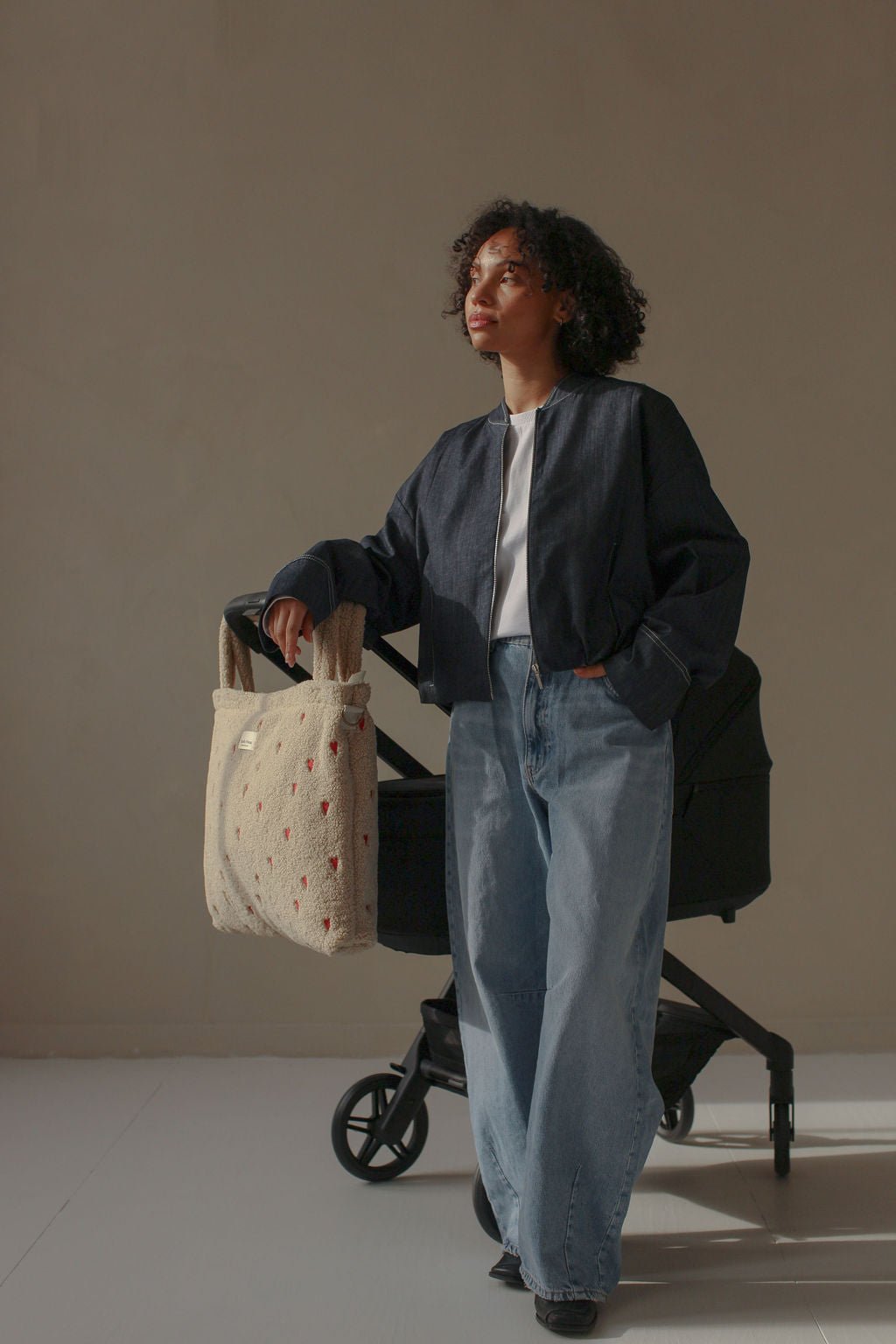 Přebalovací taška STUDIO NOOS Ecru Teddy Hearts | Stylové doplňky pro děti a ženy | Lavly.cz