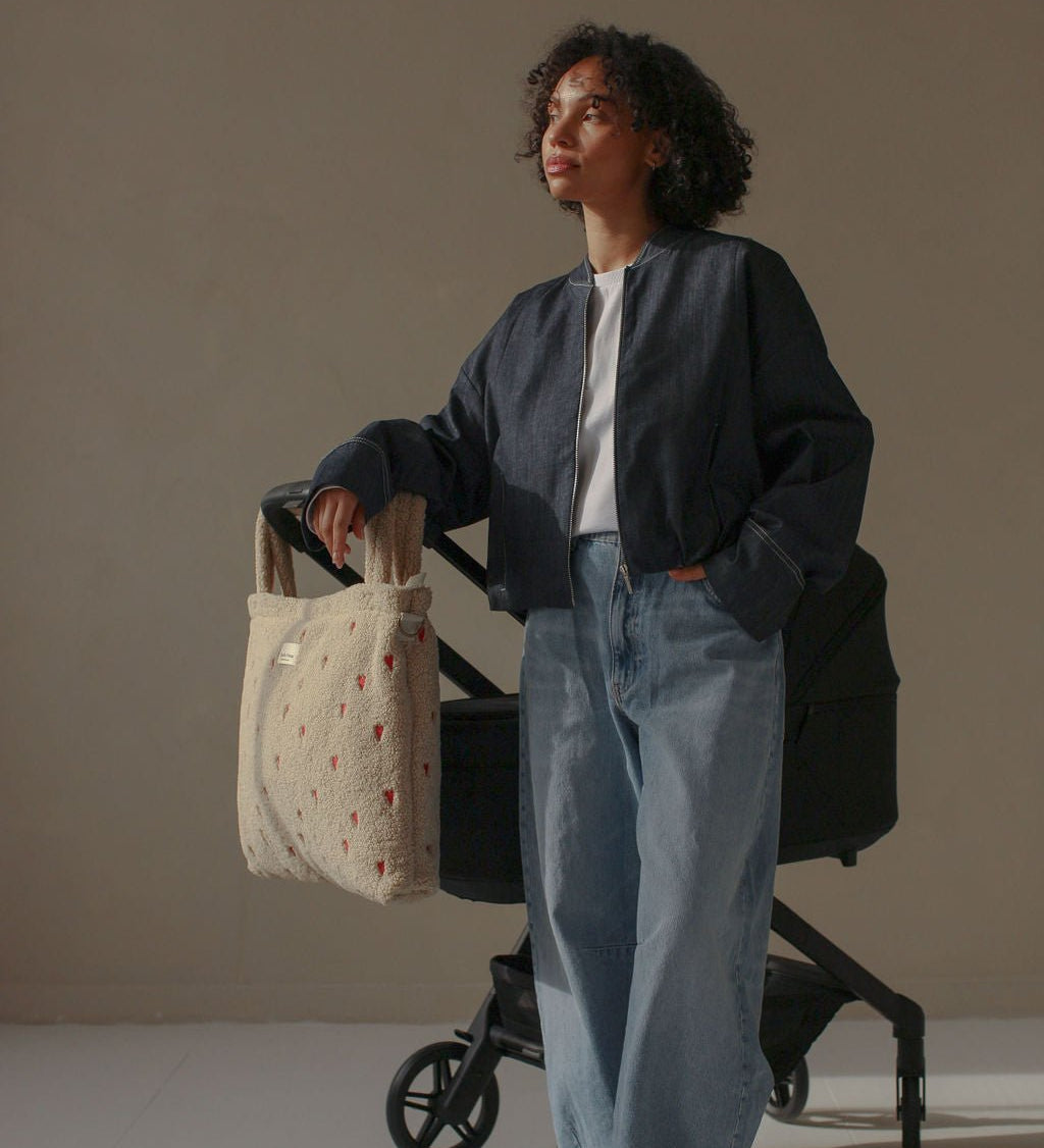 Přebalovací taška STUDIO NOOS Ecru Teddy Hearts | Stylové doplňky pro děti a ženy | Lavly.cz