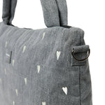 Přebalovací taška STUDIO NOOS Grey Denim Hearts | Lavly.cz