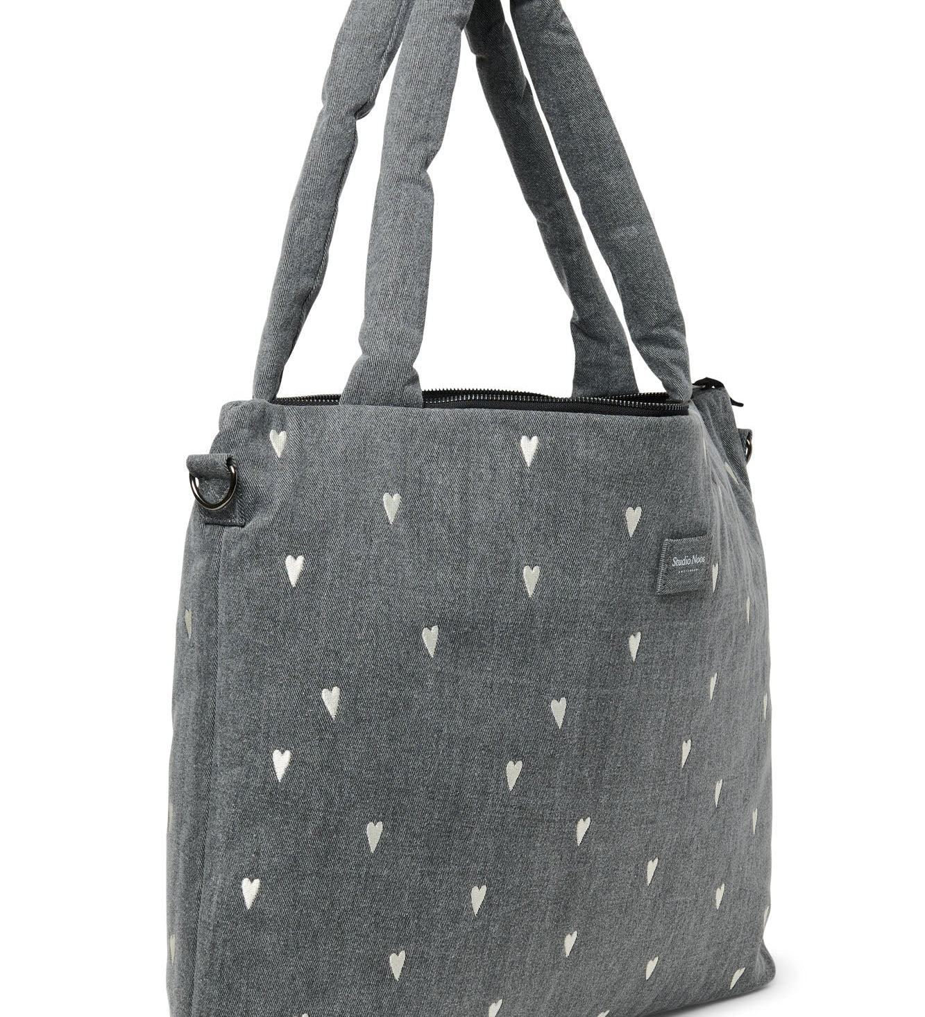 Přebalovací taška STUDIO NOOS Grey Denim Hearts | Lavly.cz