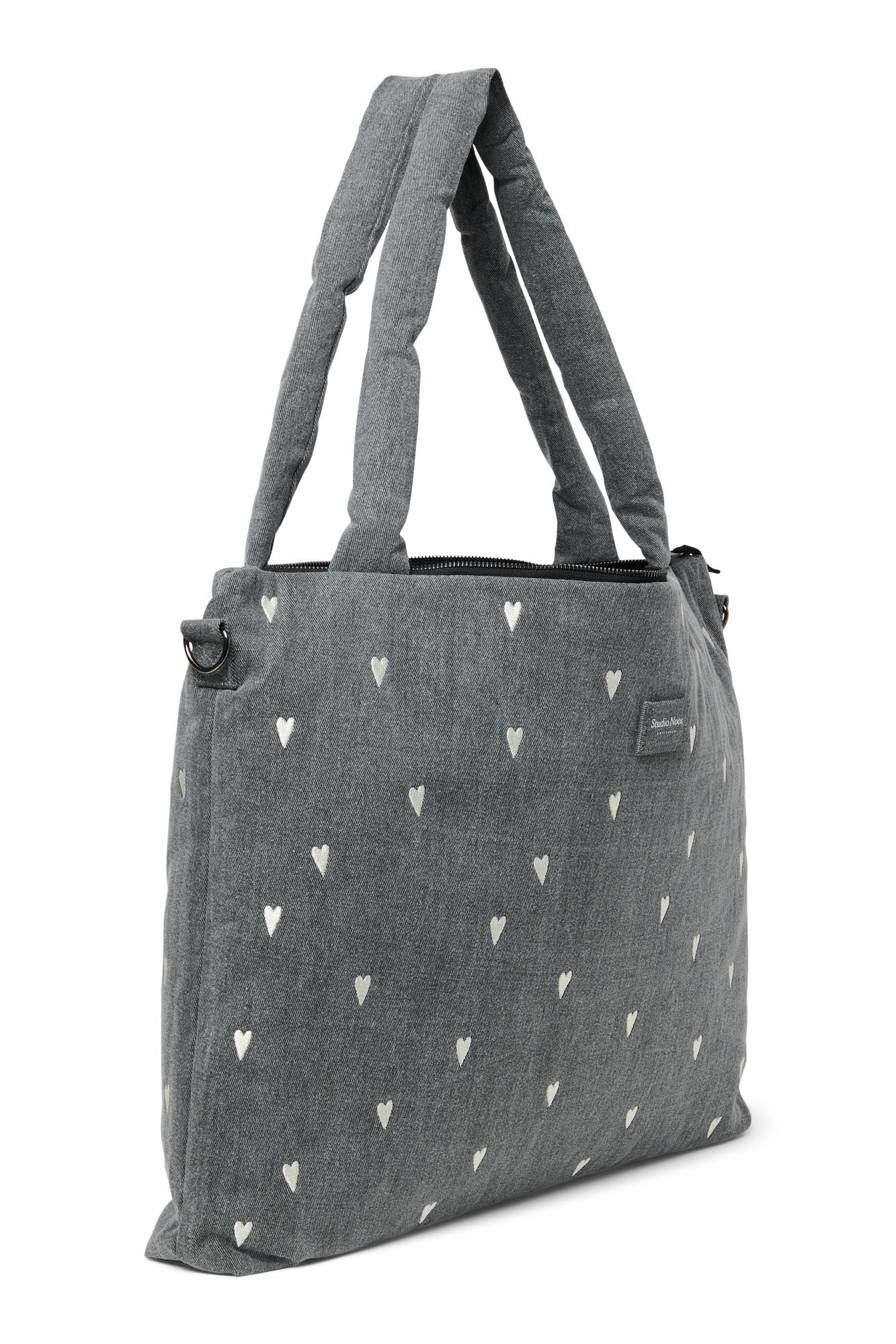 Přebalovací taška STUDIO NOOS Grey Denim Hearts | Lavly.cz