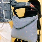 Přebalovací taška STUDIO NOOS Light Blue Hearts Denim | Lavly.cz