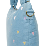 Přebalovací taška STUDIO NOOS Light Blue Hearts Denim | Lavly.cz