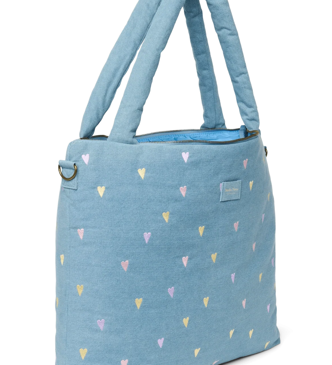Přebalovací taška STUDIO NOOS Light Blue Hearts Denim | Lavly.cz
