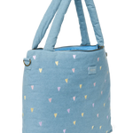 Přebalovací taška STUDIO NOOS Light Blue Hearts Denim | Lavly.cz
