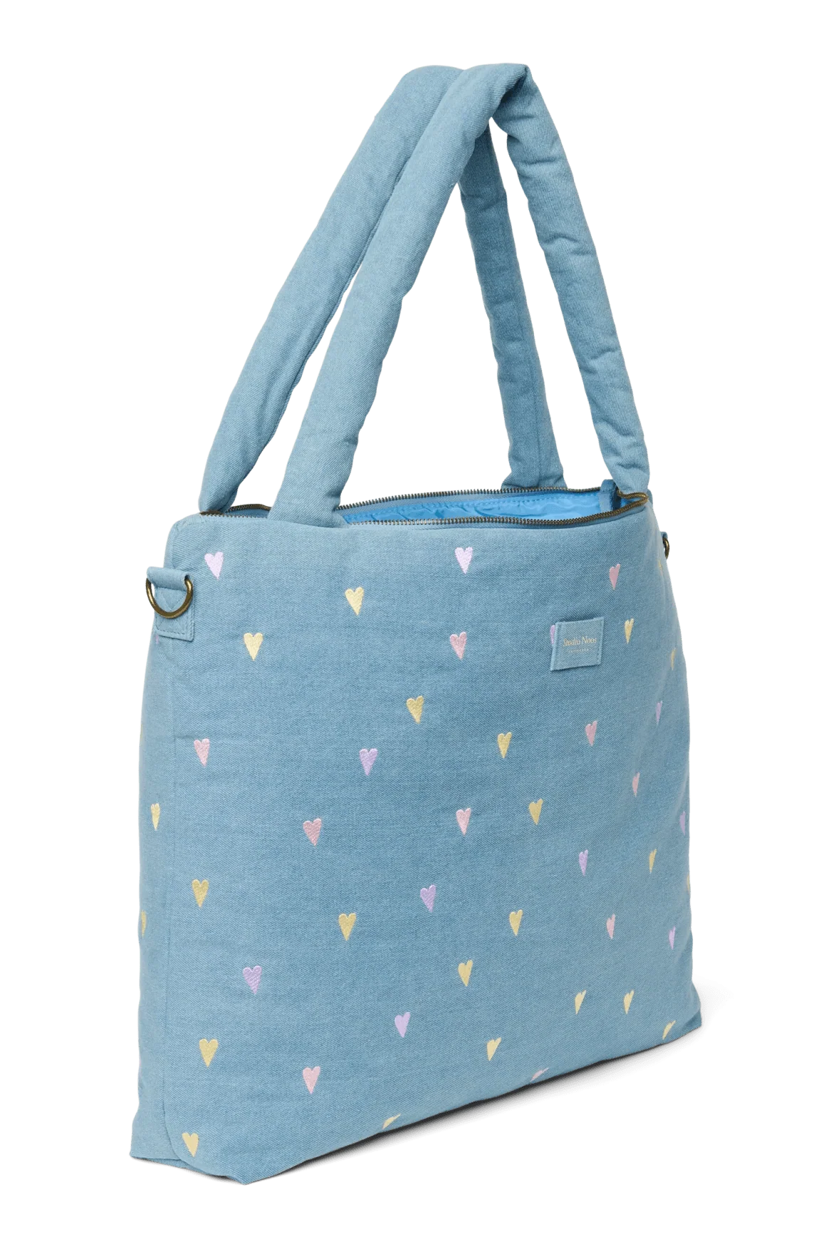 Přebalovací taška STUDIO NOOS Light Blue Hearts Denim | Lavly.cz