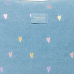 Přebalovací taška STUDIO NOOS Light Blue Hearts Denim | Lavly.cz