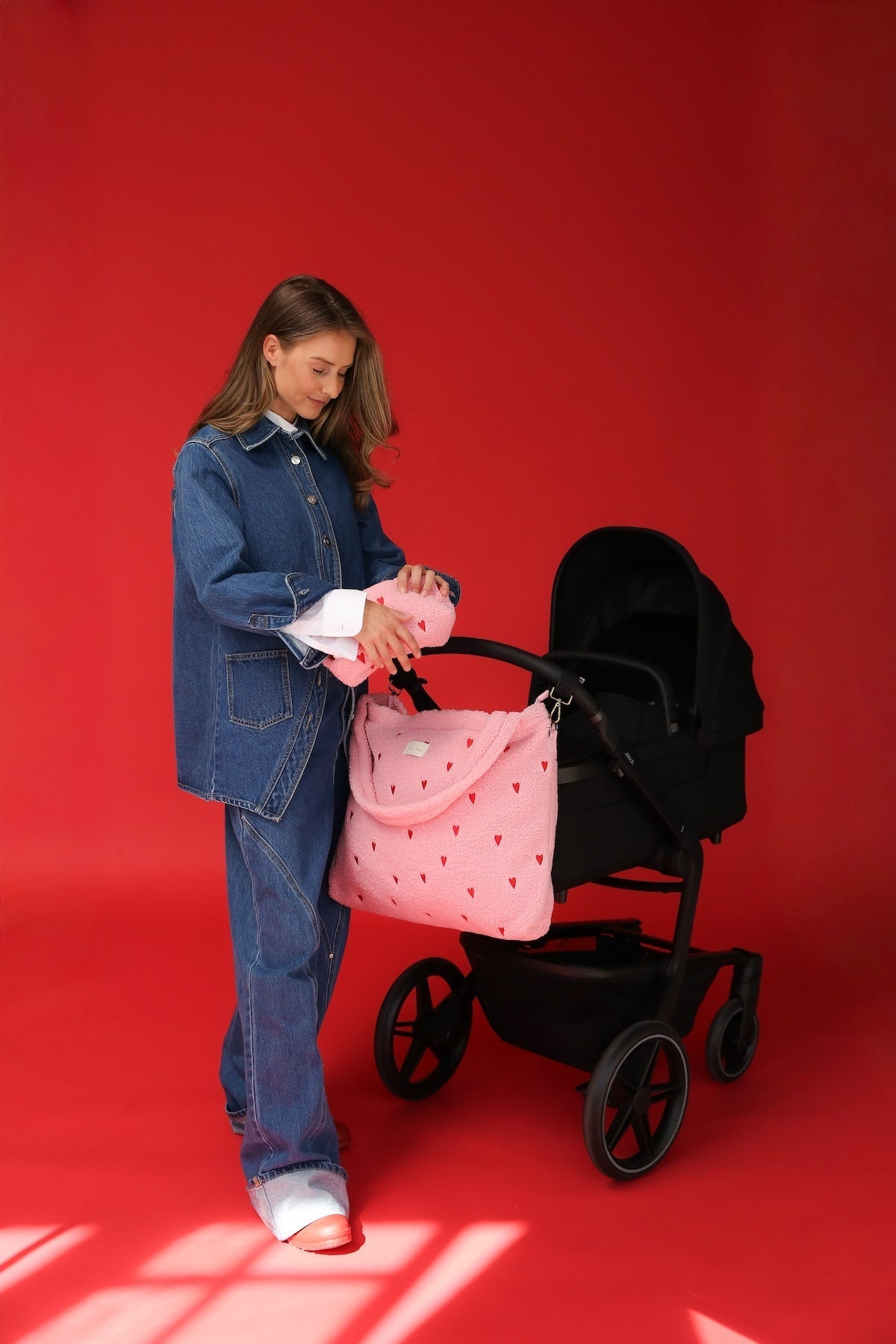 Přebalovací taška STUDIO NOOS Light Pink Teddy Hearts | Lavly.cz