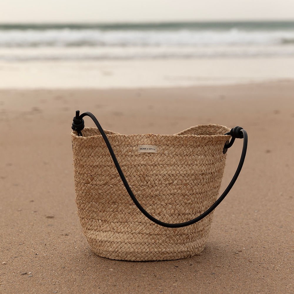 Proutěná taška MONK & ANNA Sama Black | Stylové doplňky pro děti a ženy | Lavly.cz