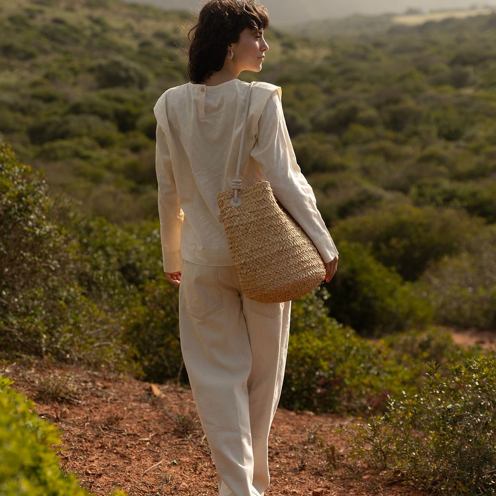 Proutěná taška MONK & ANNA Sama Stone | Stylové doplňky pro děti a ženy | Lavly.cz