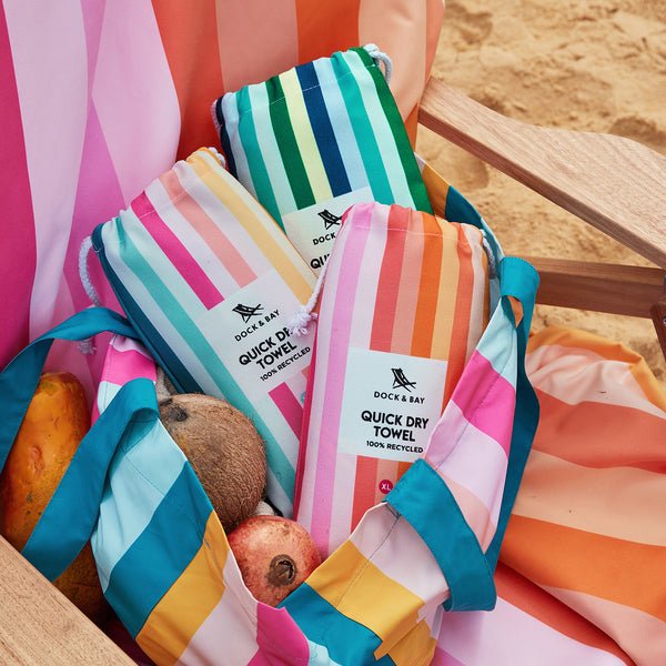 Rychleschnoucí plážová osuška DOCK & BAY Coastal Candy | Stylové doplňky pro děti a ženy | Lavly.cz