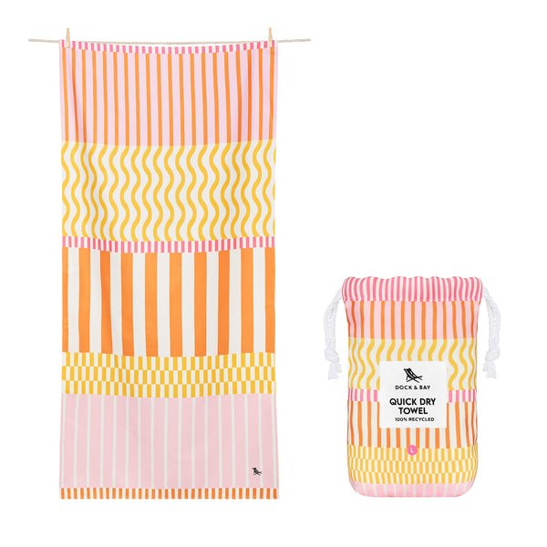 Rychleschnoucí plážová osuška DOCK & BAY Lemonade Waves | Lavly.cz