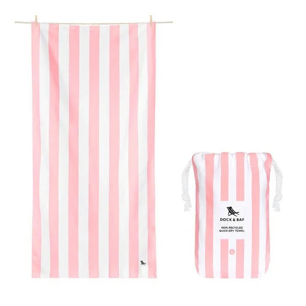 Rychleschnoucí plážová osuška DOCK & BAY Malibu Pink | Lavly.cz