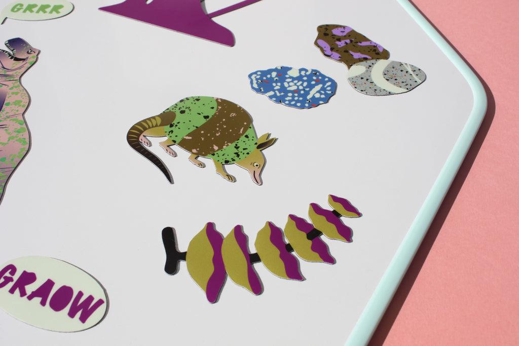 Sada magnetických obrázků Ma Cabane a Reves Dino | Stylové doplňky pro děti a ženy | Lavly.cz