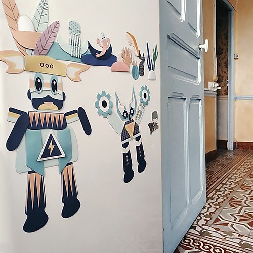 Sada magnetických obrázků Ma Cabane a Reves Roboti | Stylové doplňky pro děti a ženy | Lavly.cz