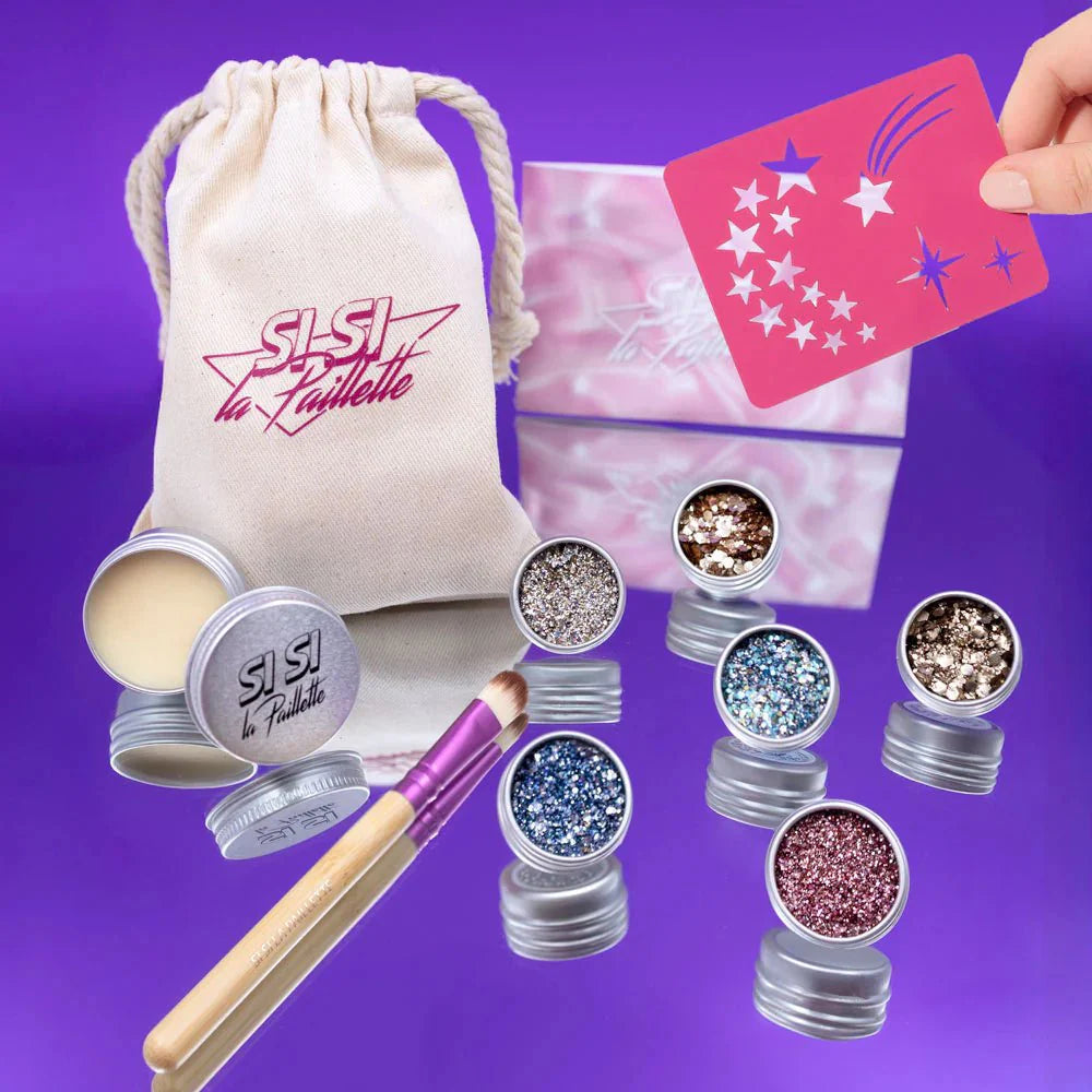 Sada třpytek SI SI La Paillette Magique + šablona 6 + 3 ks | Lavly.cz