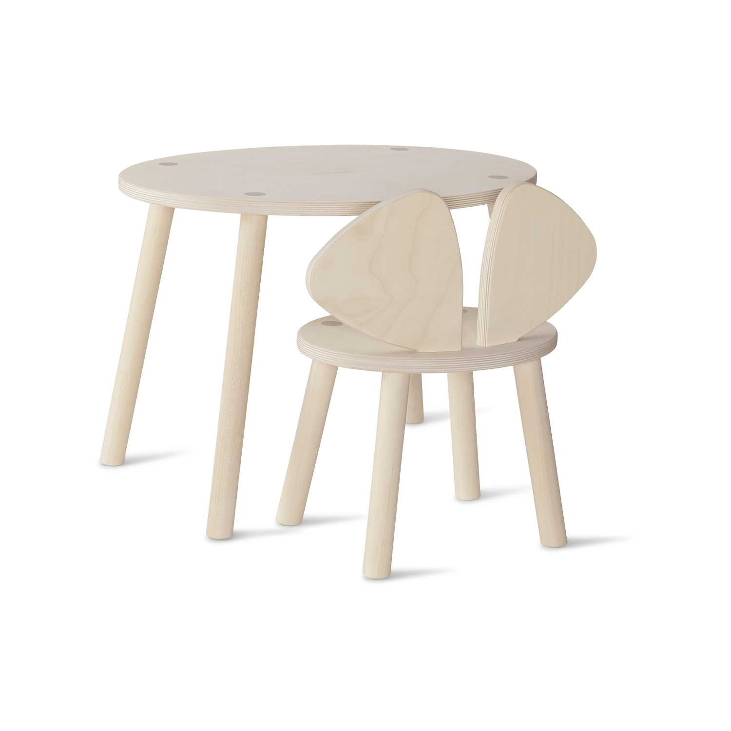 Sada židle a stolu Nofred Mouse Bříza přírodní | Stylové doplňky pro děti a ženy | Lavly.cz