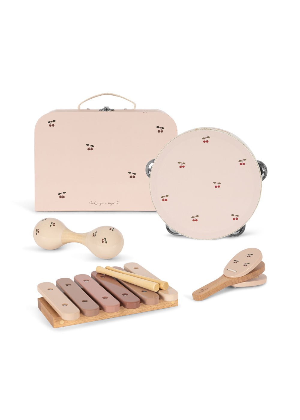 Set čtyř hudebních nástrojů KONGES SLOJD Cherry Glossy | Stylové doplňky pro děti a ženy | Lavly.cz