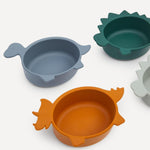 Set čtyř misek LIEWOOD Iggy Dino Blue Mix | Stylové doplňky pro děti a ženy | Lavly.cz