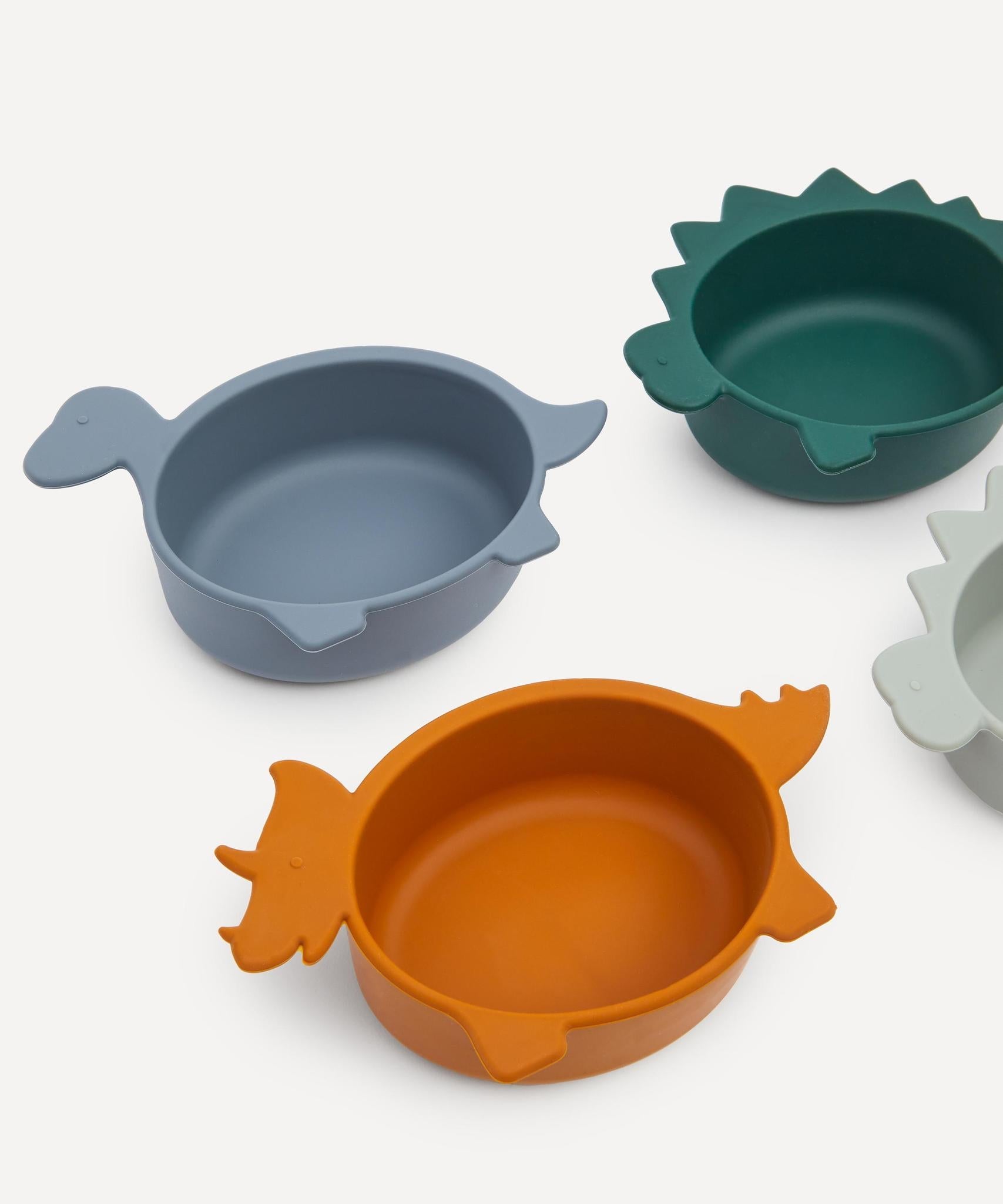 Set čtyř misek LIEWOOD Iggy Dino Blue Mix | Stylové doplňky pro děti a ženy | Lavly.cz