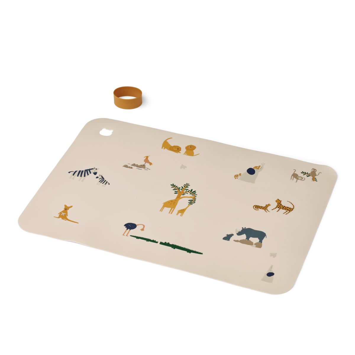 Silikonová podložka LIEWOOD Jude Zvířátka All Together / Sandy | Stylové doplňky pro děti a ženy | Lavly.cz