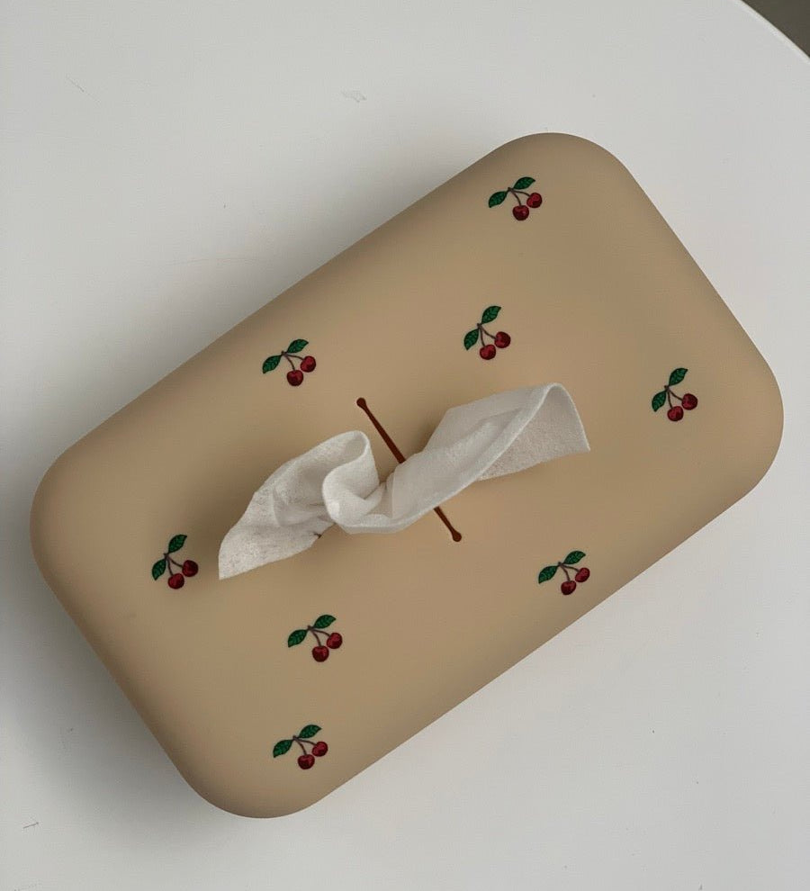 Silikonový obal na vlhčené ubrousky KONGES SLOJD Cherry | Stylové doplňky pro děti a ženy | Lavly.cz