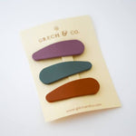 Sponky do vlasů GRECH & CO. Fern, Spice, Burlwood | Stylové doplňky pro děti a ženy | Lavly.cz