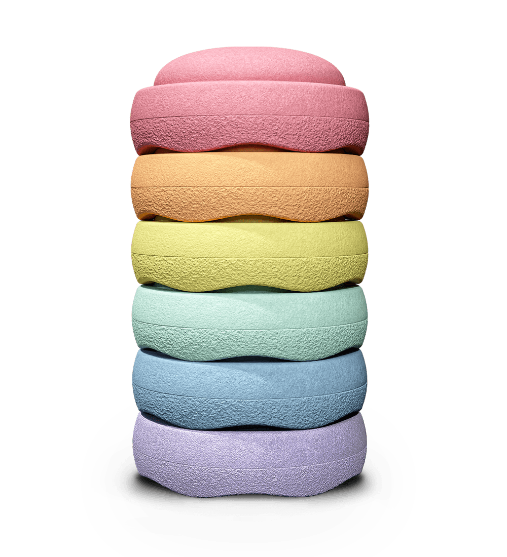 STAPELSTEIN® 6 ks Original Rainbow Pastel Balanční kameny | Stylové doplňky pro děti a ženy | Lavly.cz