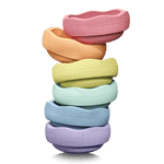 STAPELSTEIN® 6 ks Original Rainbow Pastel Balanční kameny | Stylové doplňky pro děti a ženy | Lavly.cz