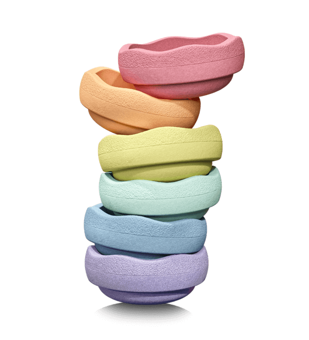 STAPELSTEIN® 6 ks Original Rainbow Pastel Balanční kameny | Stylové doplňky pro děti a ženy | Lavly.cz