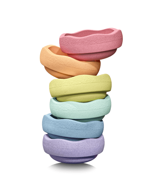 STAPELSTEIN® 6 ks Original Rainbow Pastel Balanční kameny | Stylové doplňky pro děti a ženy | Lavly.cz