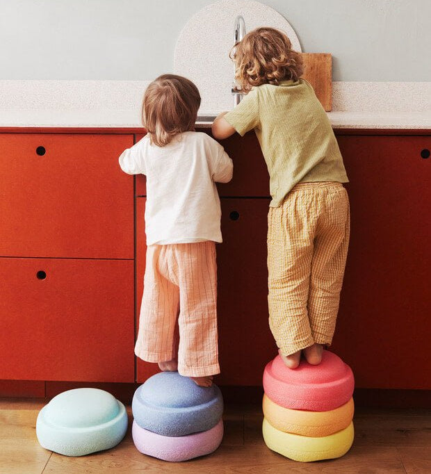 STAPELSTEIN® 6 ks Original Rainbow Pastel Balanční kameny | Stylové doplňky pro děti a ženy | Lavly.cz