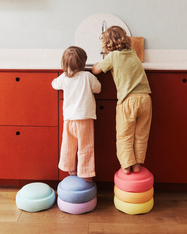 STAPELSTEIN® 6 ks Original Rainbow Pastel Balanční kameny | Stylové doplňky pro děti a ženy | Lavly.cz