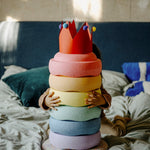 STAPELSTEIN® 6+1 ks Original Rainbow Set Pastel Balanční kameny a deska | Stylové doplňky pro děti a ženy | Lavly.cz